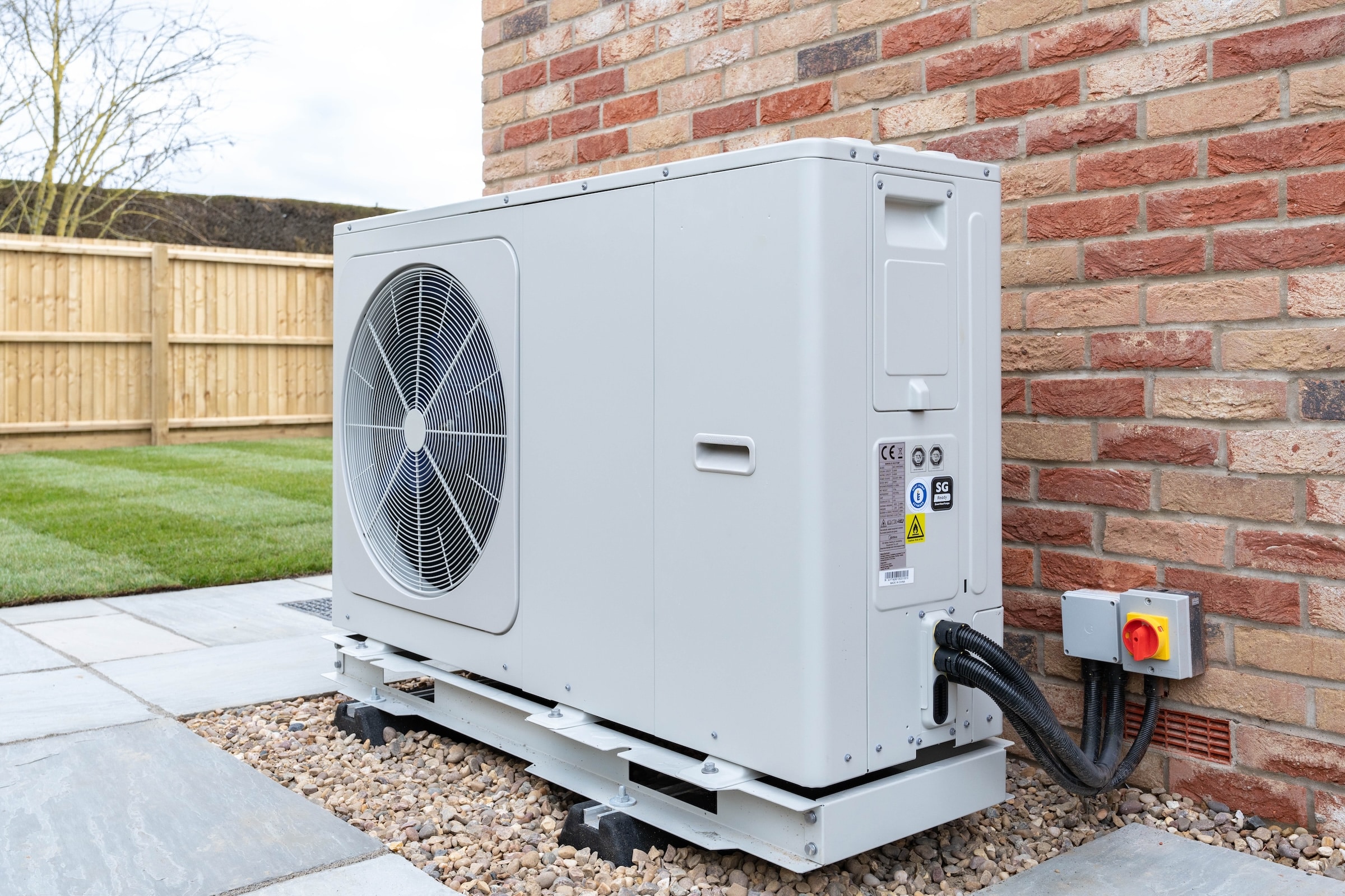 Heat Pump outside a house