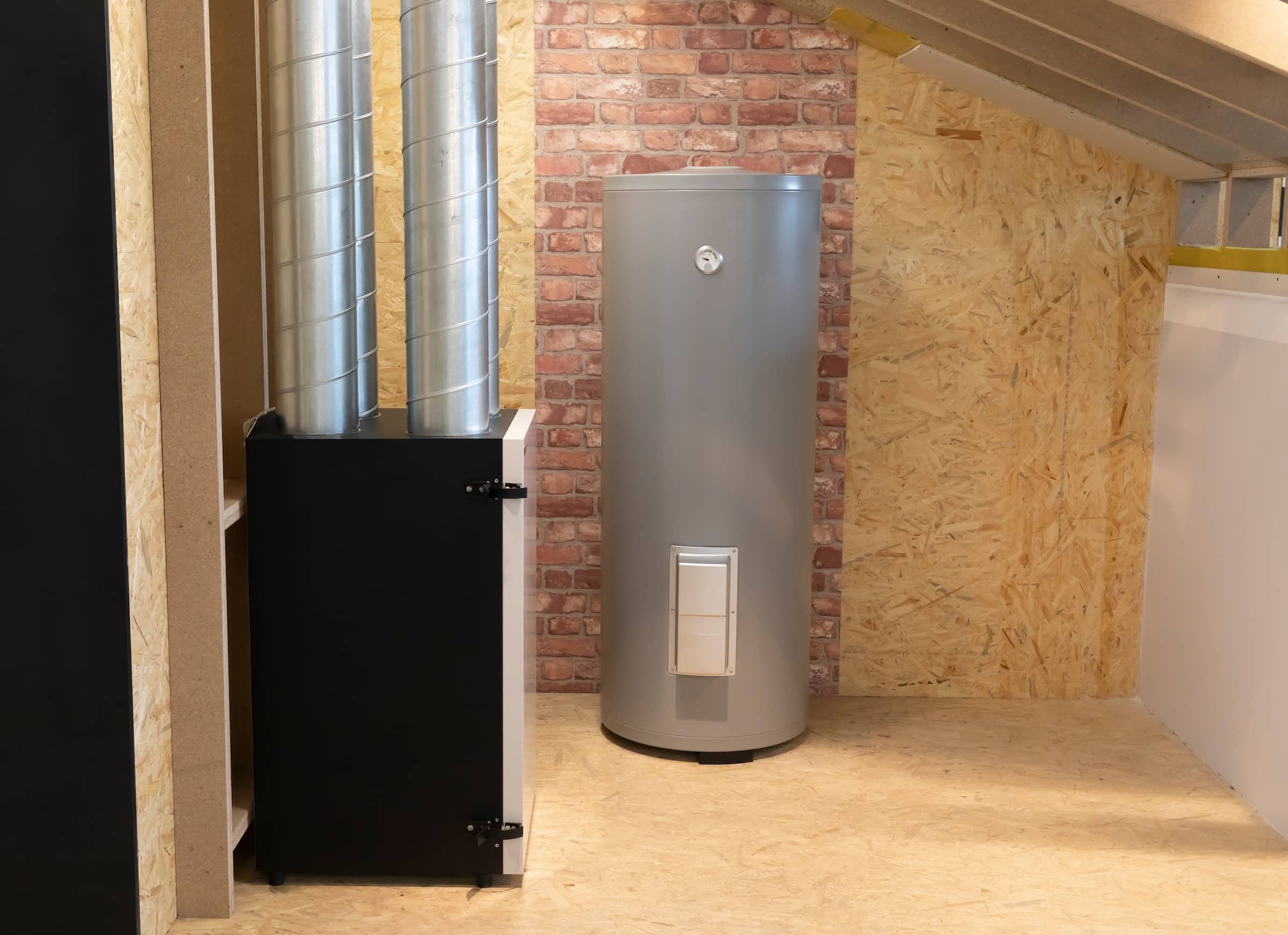 Water Heater In Boiler Room