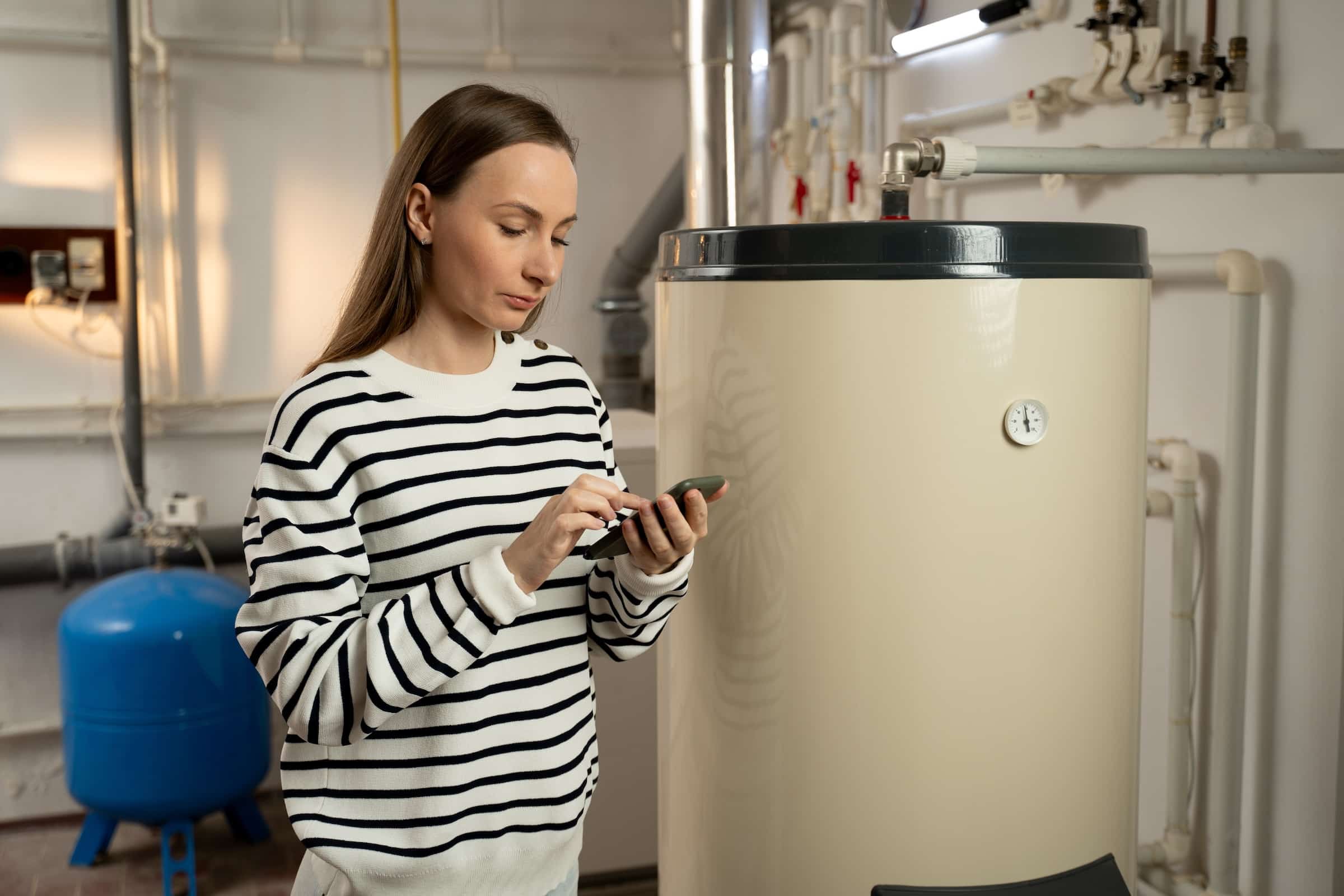 Woman calling to replace her old water heater/boiler